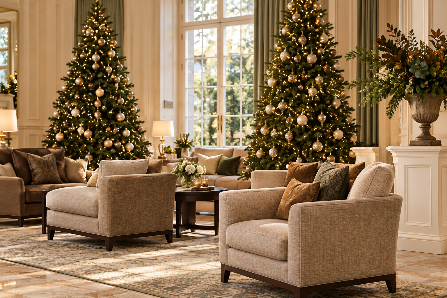 Elegant Christmas Lobby Lounge